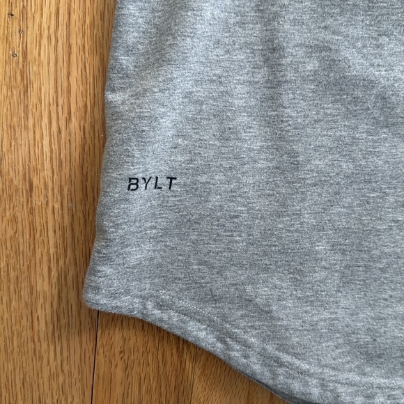 BYLT Henley Drop-Cut Long Sleeve LUX Button Men XS Heather Grey - Picture 4 of 5